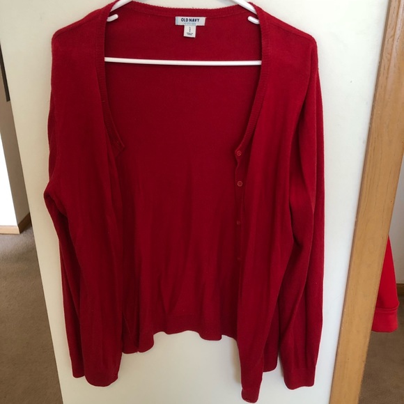 Old Navy Sweaters - Red cardigan